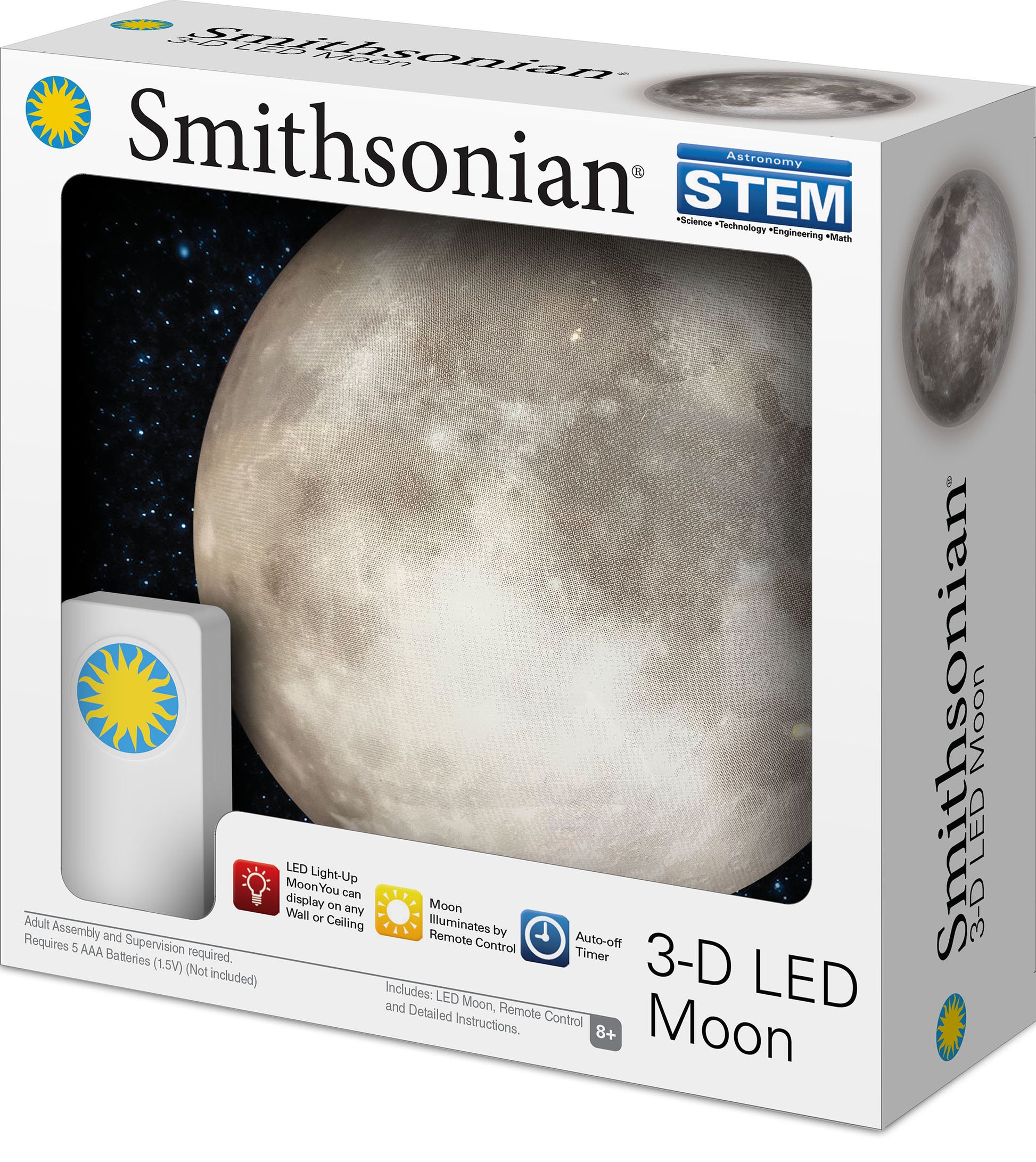 Smithsonian 3D LED 7in Moon
