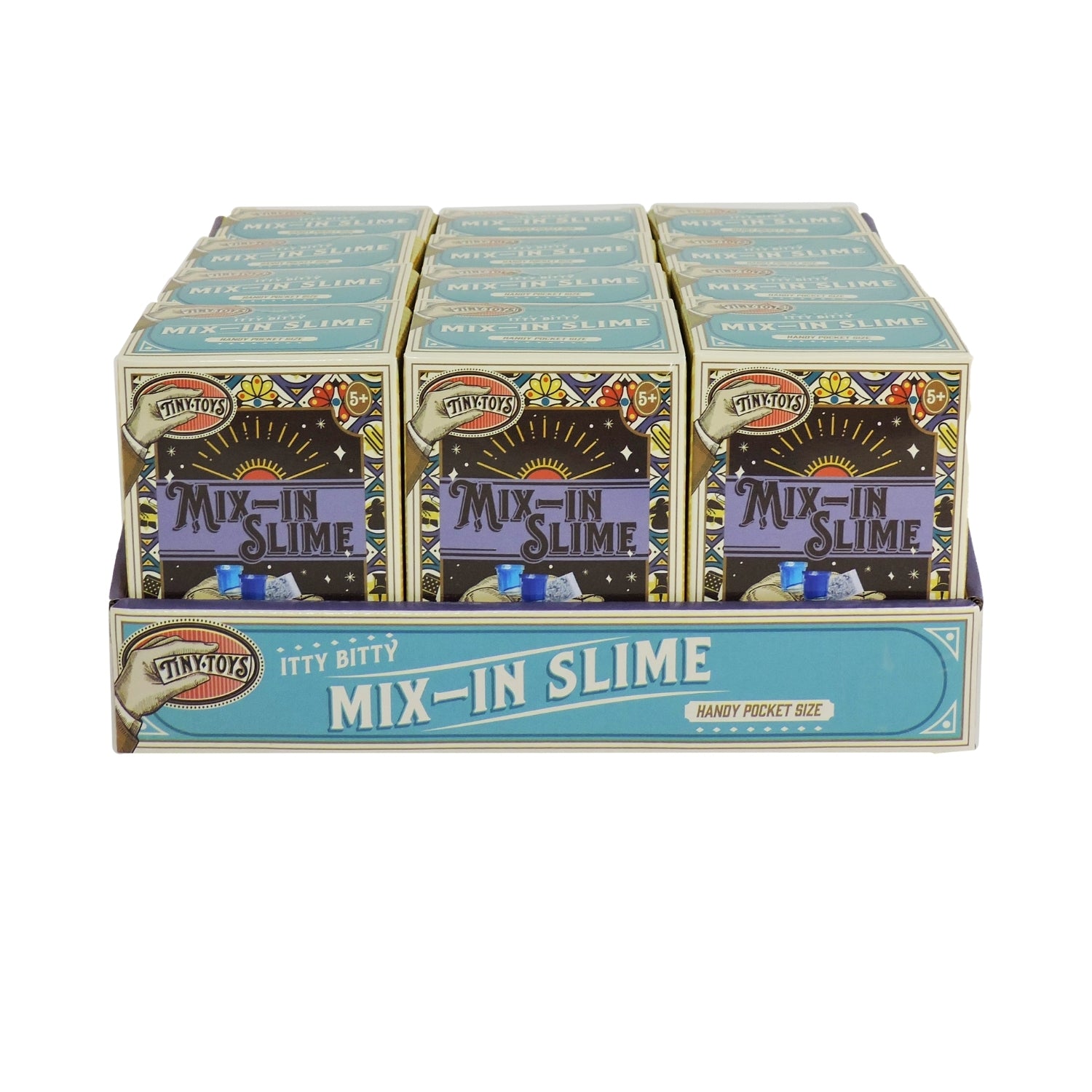 Display box of Mix-In Slime by Itty Bitty on a white background