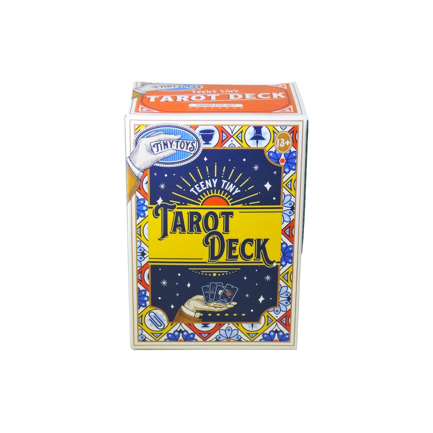 Tiny Toys Tarot Deck packaging on a white background