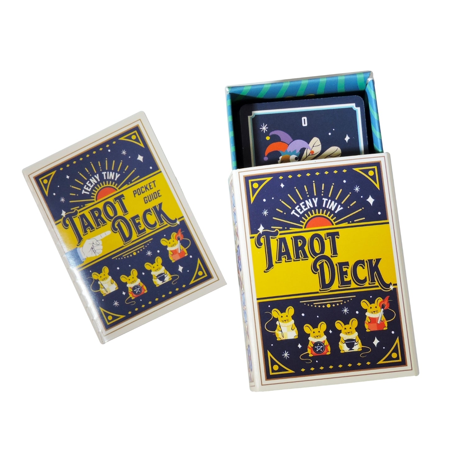 Two 'Teeny Tiny Tarot Deck' packaging on a white background