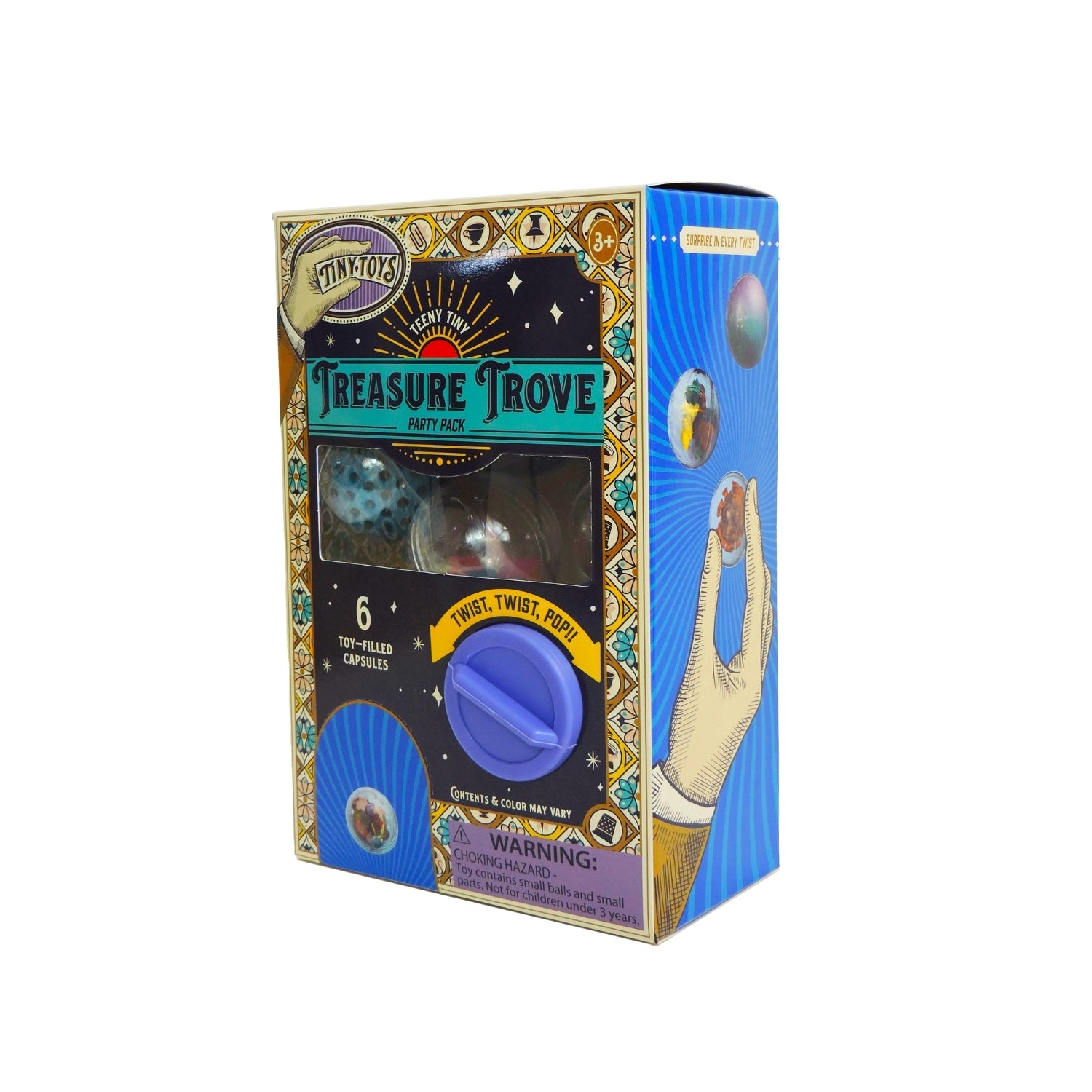 Treasure Trove toy packaging with colorful design on a white background