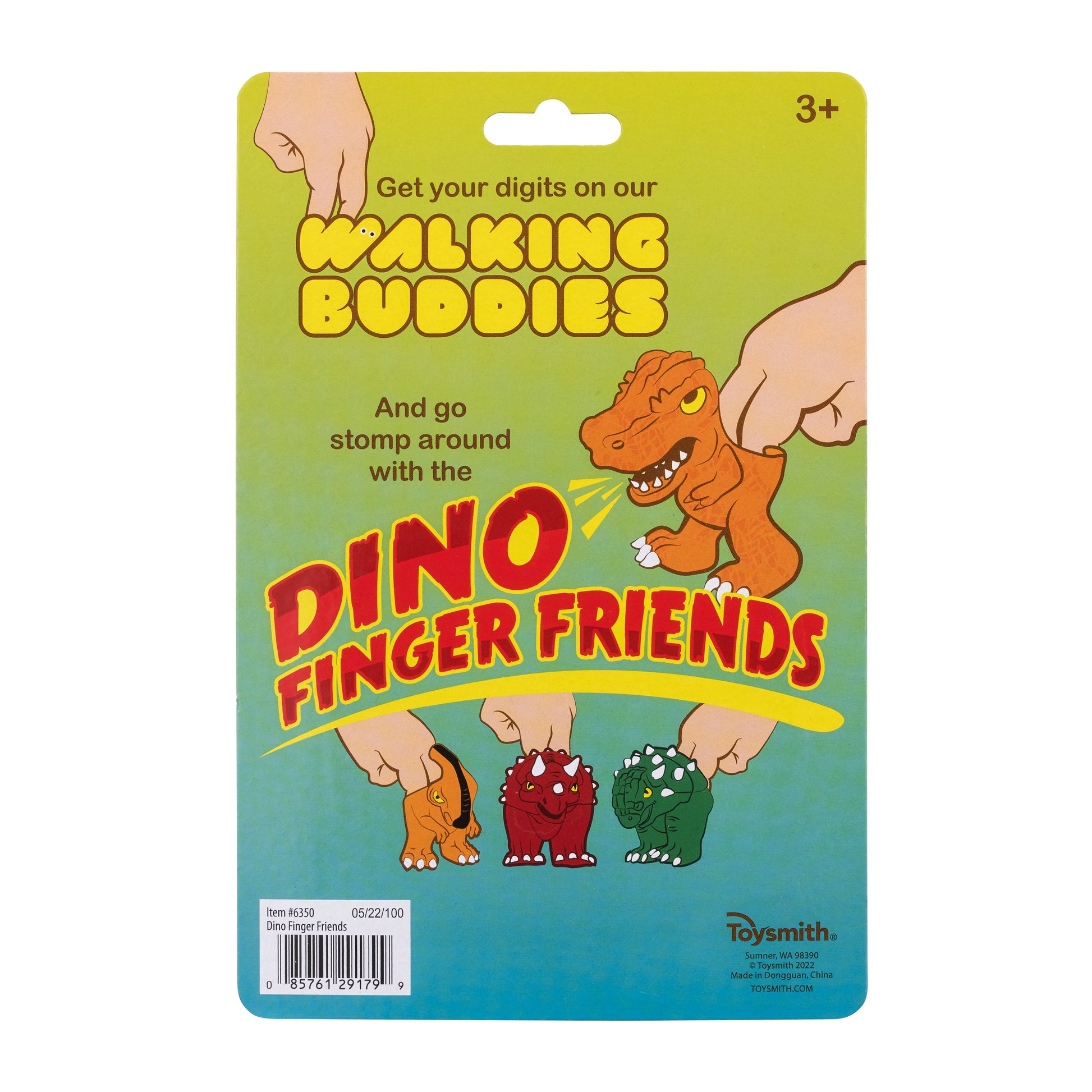 Toysmith 2pc Dinosaur Finger Puppets