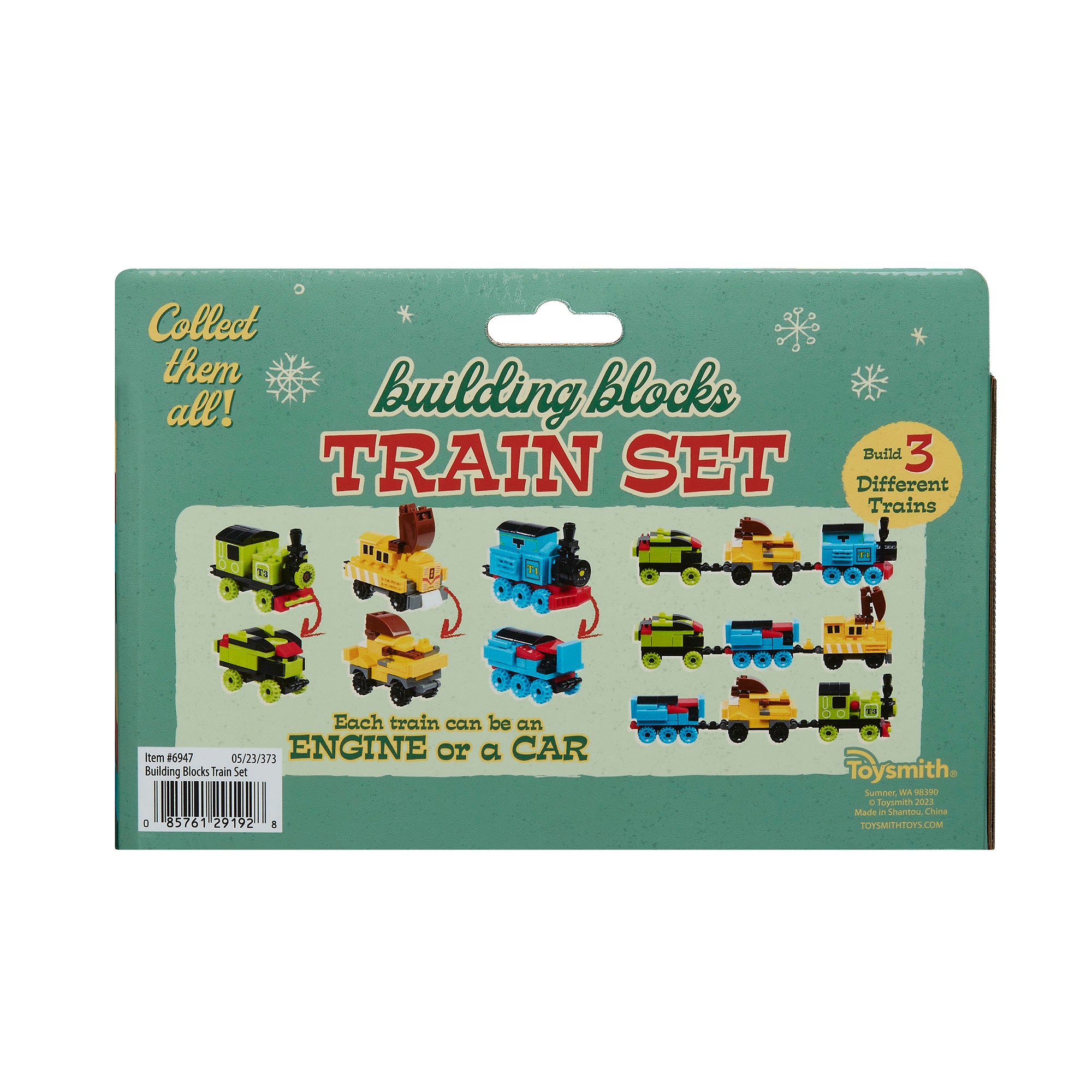 Toysmith Holiday Building Blocks Train Set