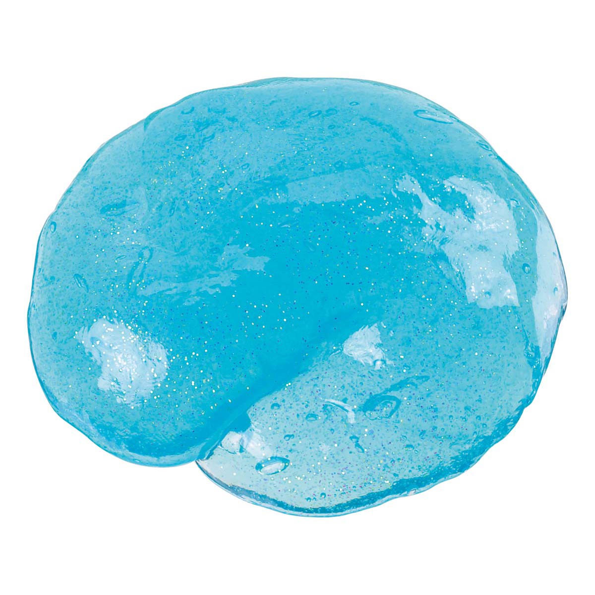 The Toysmith Squishy Kiji Buddy & Slime by Toysmith features a blue, glossy slime with sparkles, shown on a white background—an ideal squishy toy for a fun and engaging sensory experience.