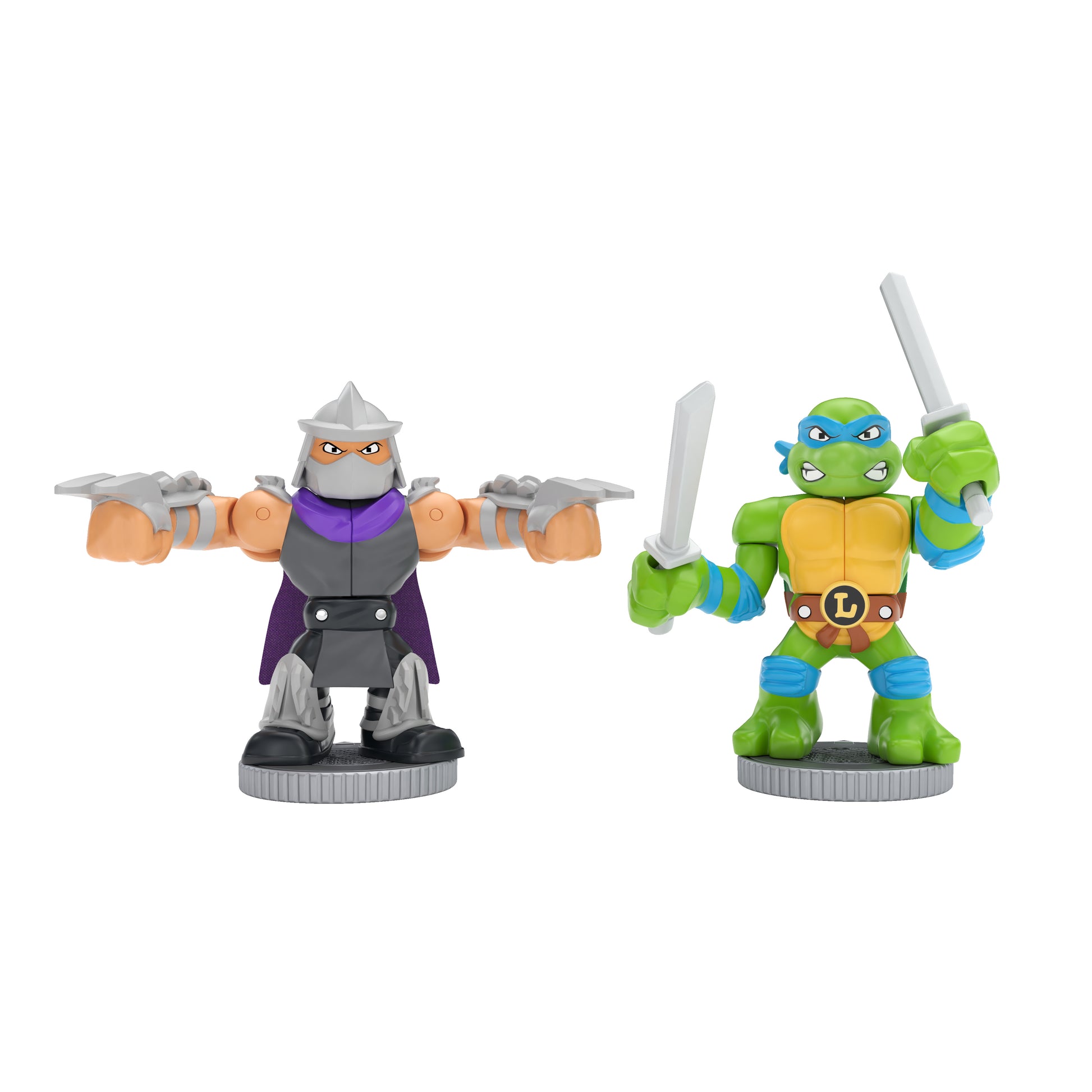Two toy figures on a white background
