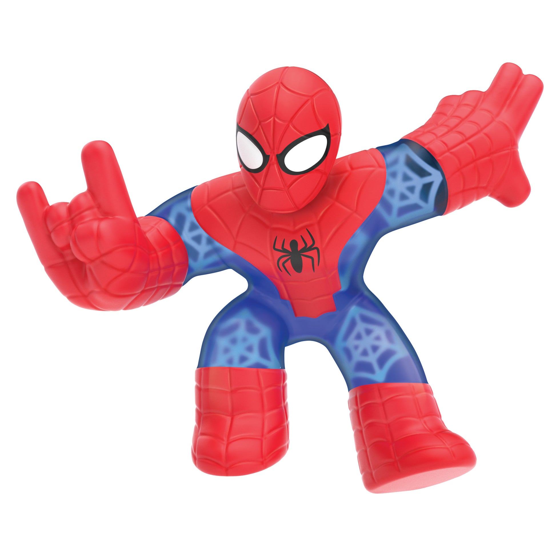 Spider-Man toy figure in red and blue costume on a white background