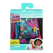 Packaged toy backpack with Disney branding and character illustration on a white background