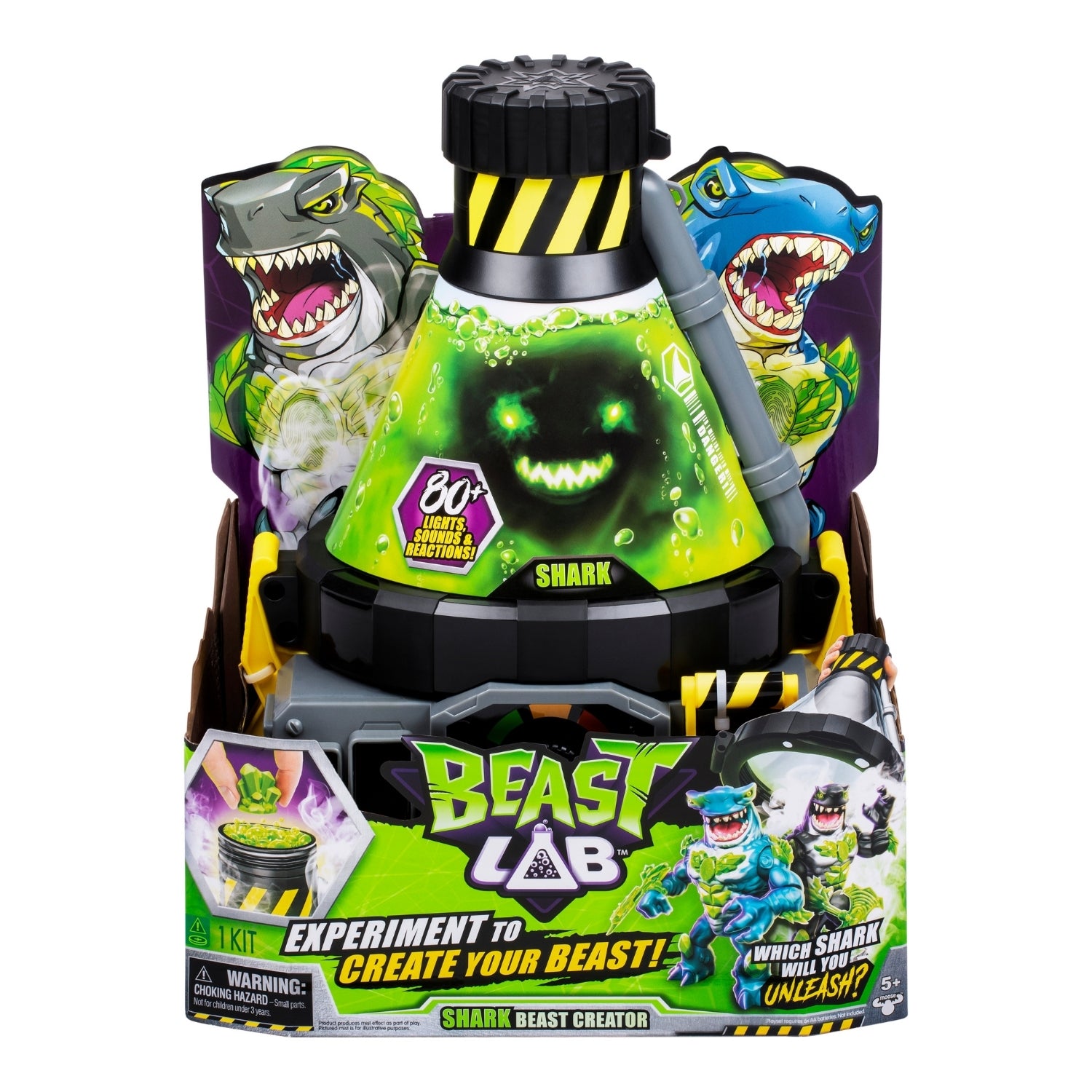 Beast Lab toy set with shark design on a white background