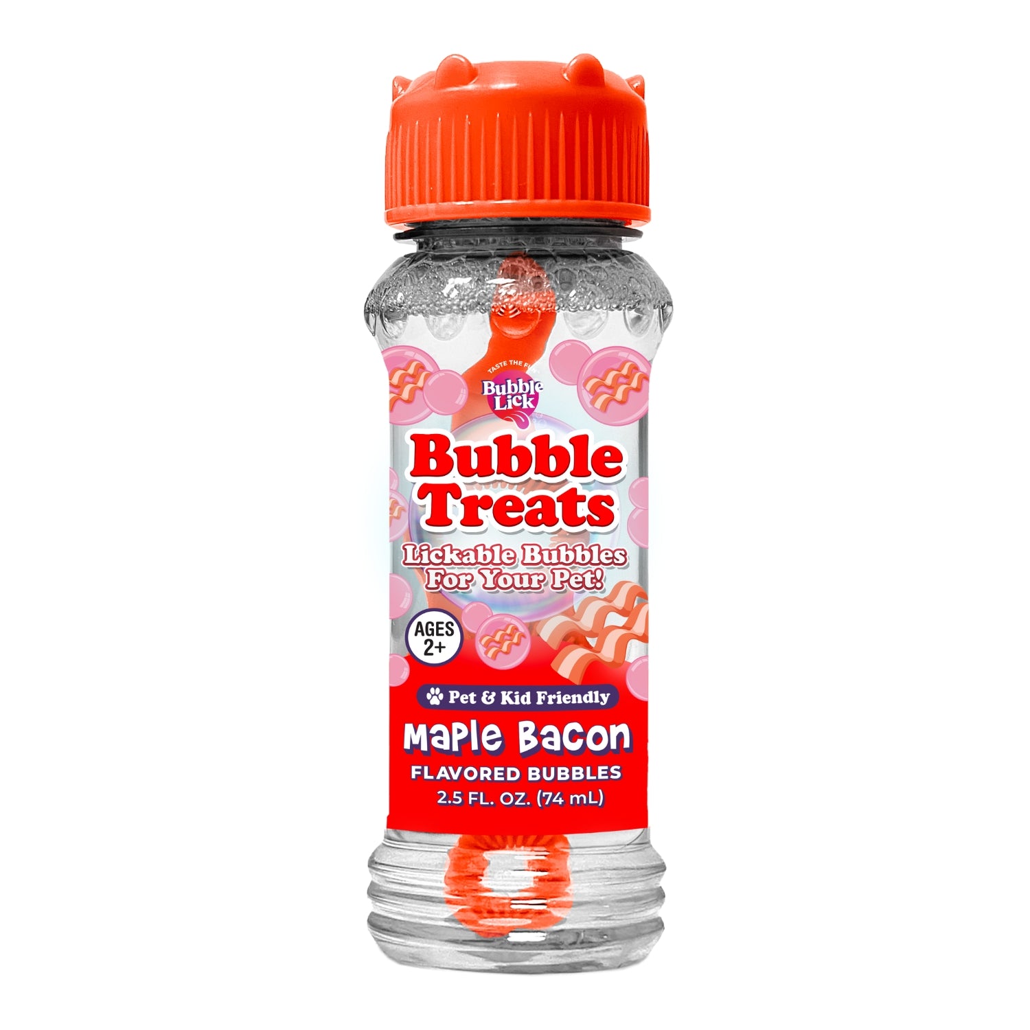 BubbleLick Bubble Treats Maple Bacon Flavored Bubbles for Pets