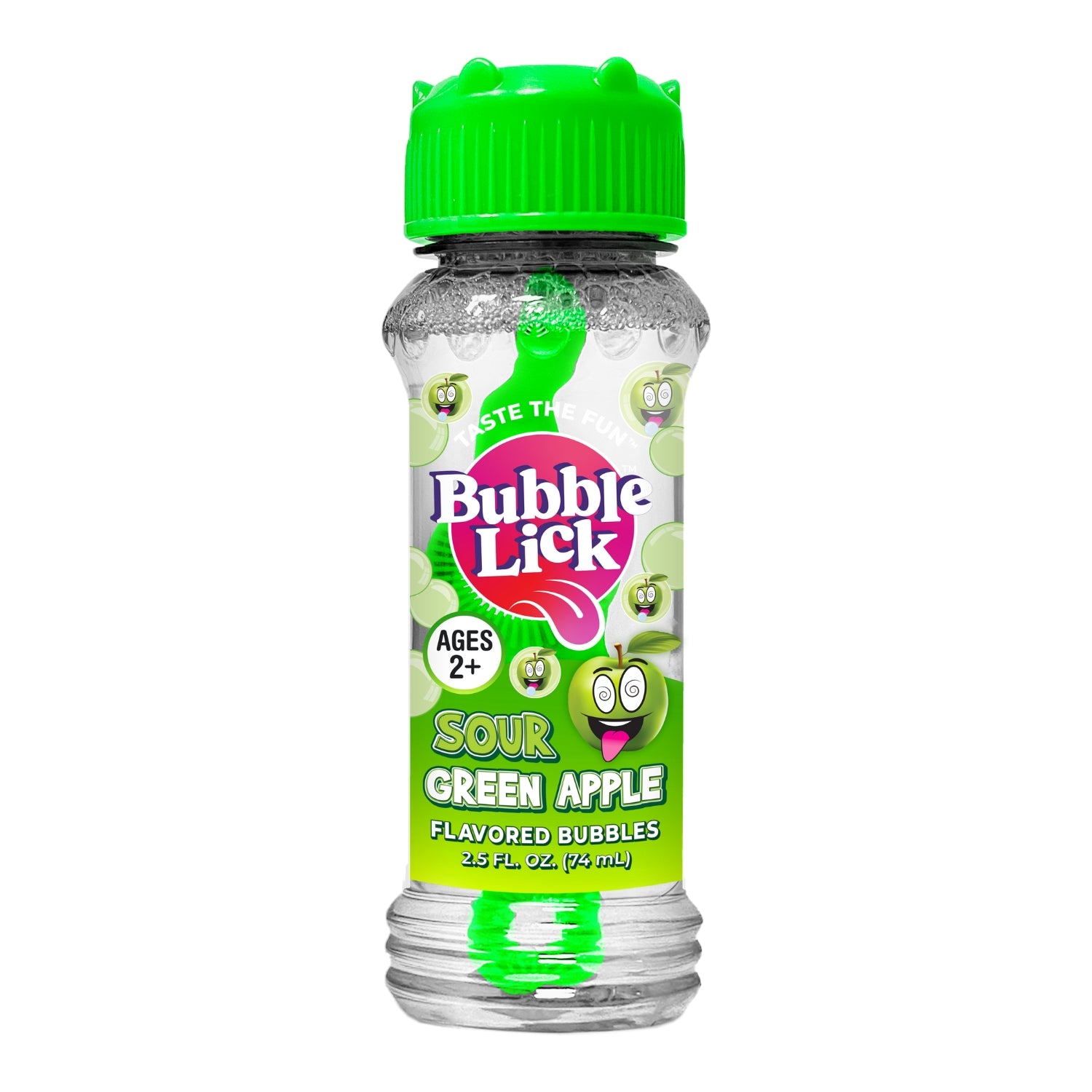 BubbleLick Sour Green Apple Flavored Bubbles You Can Lick