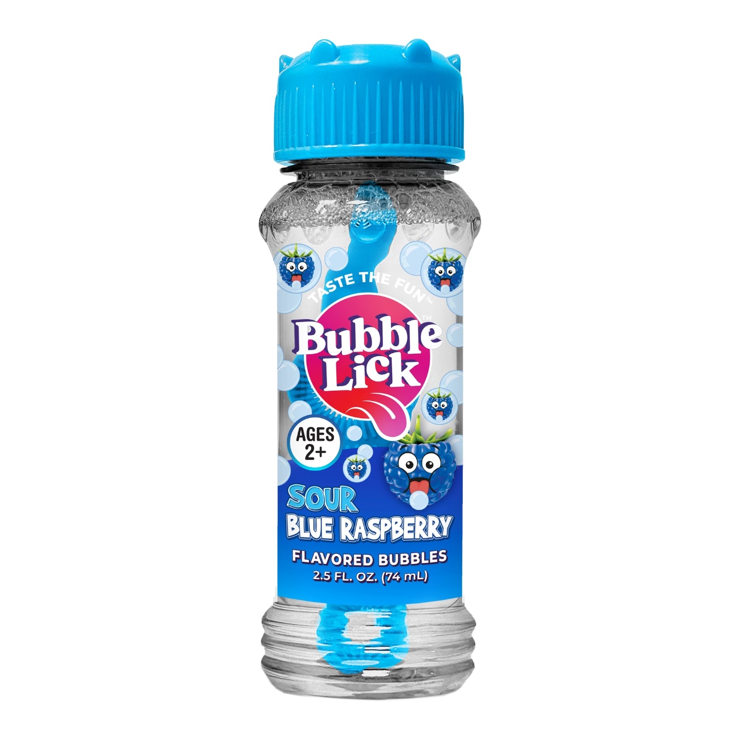 BubbleLick Sour Blue Raspberry Flavored Bubbles You Can Lick