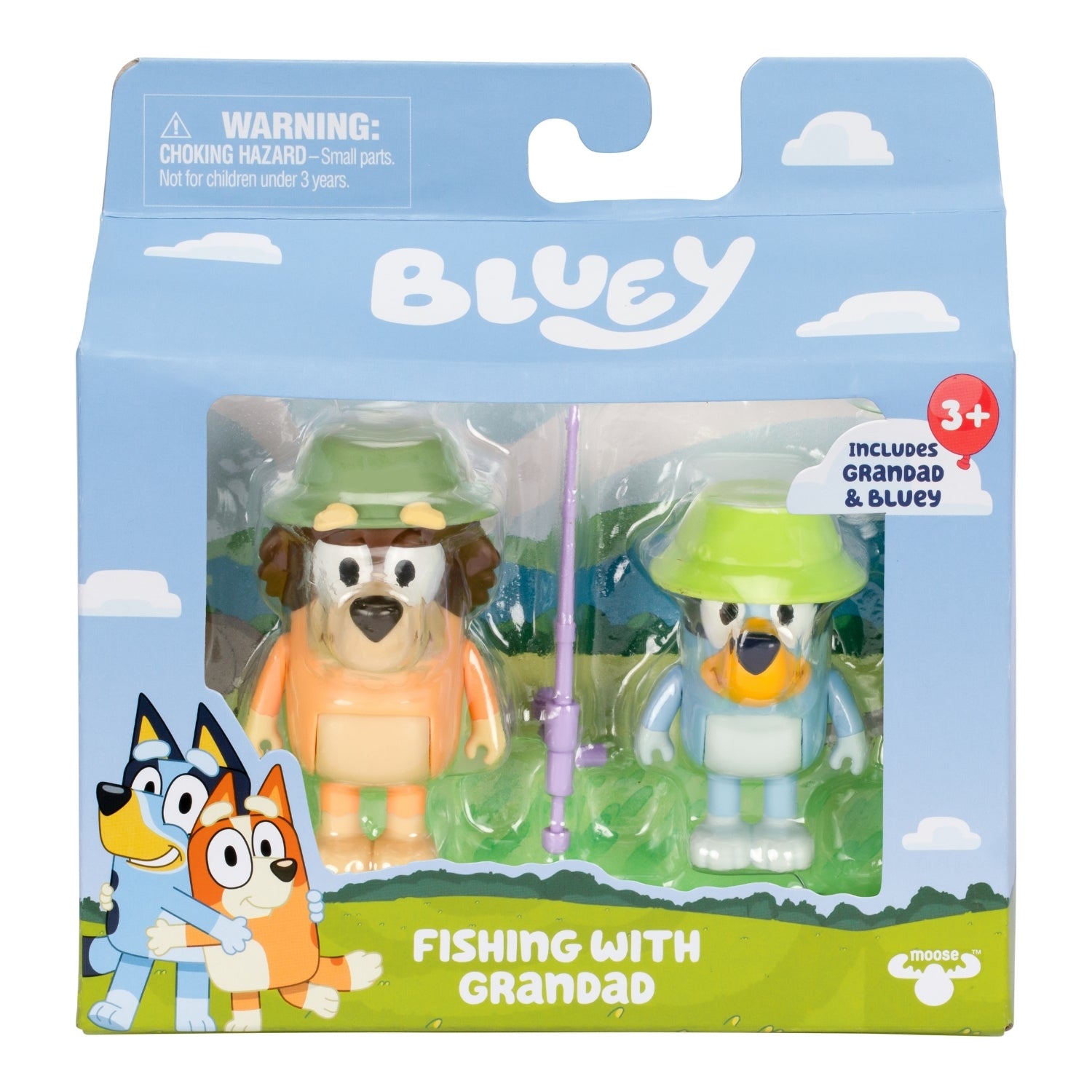 Bluey Figurine Set - Fishing with Grandad