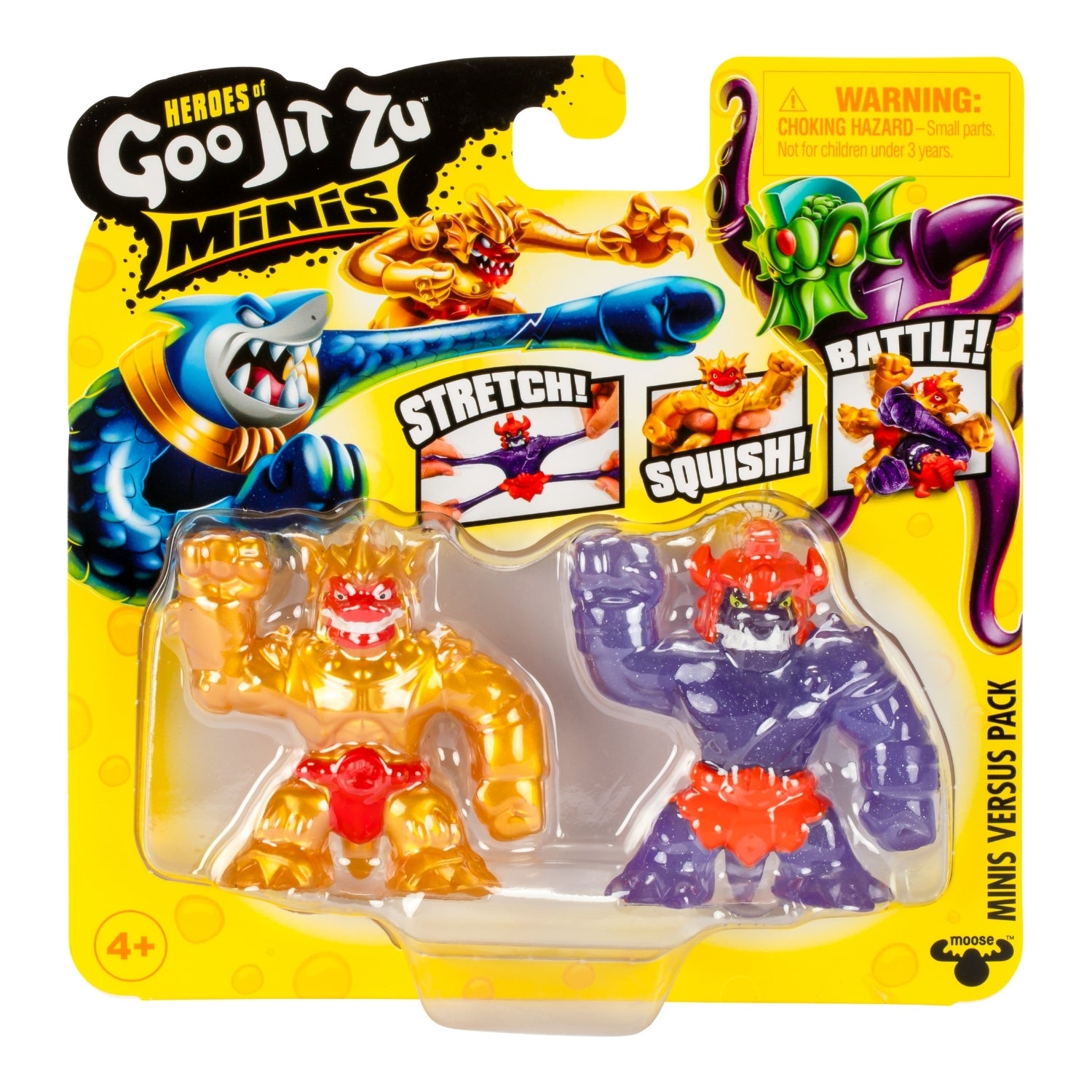 Goo Jin Zu Minis toy figures in packaging with yellow background