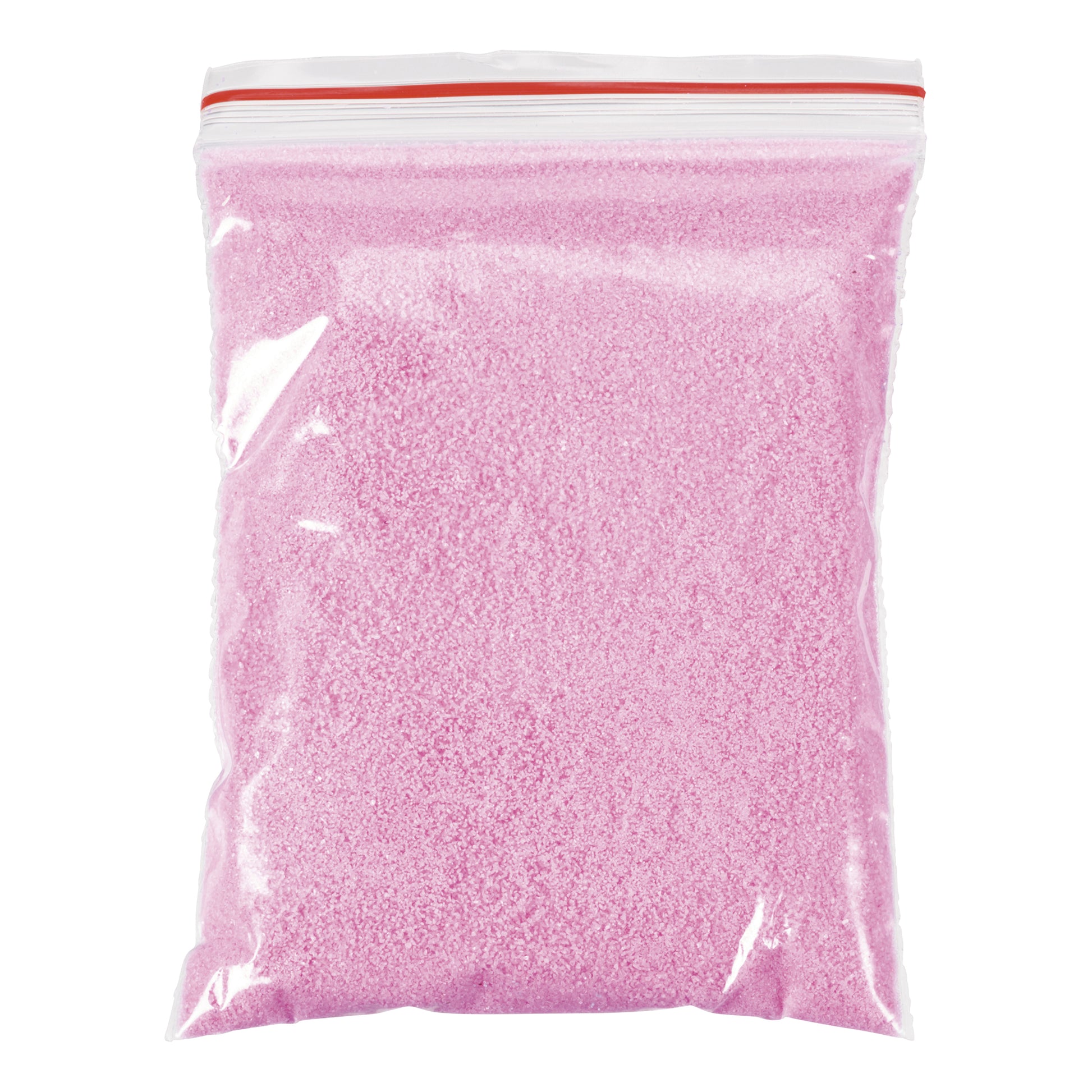 Toysmith Mermaid Sand Art: Fine light pink sand or granules in a clear ziplock bag, shown on a white background. Assorted styles included; color selection not available.