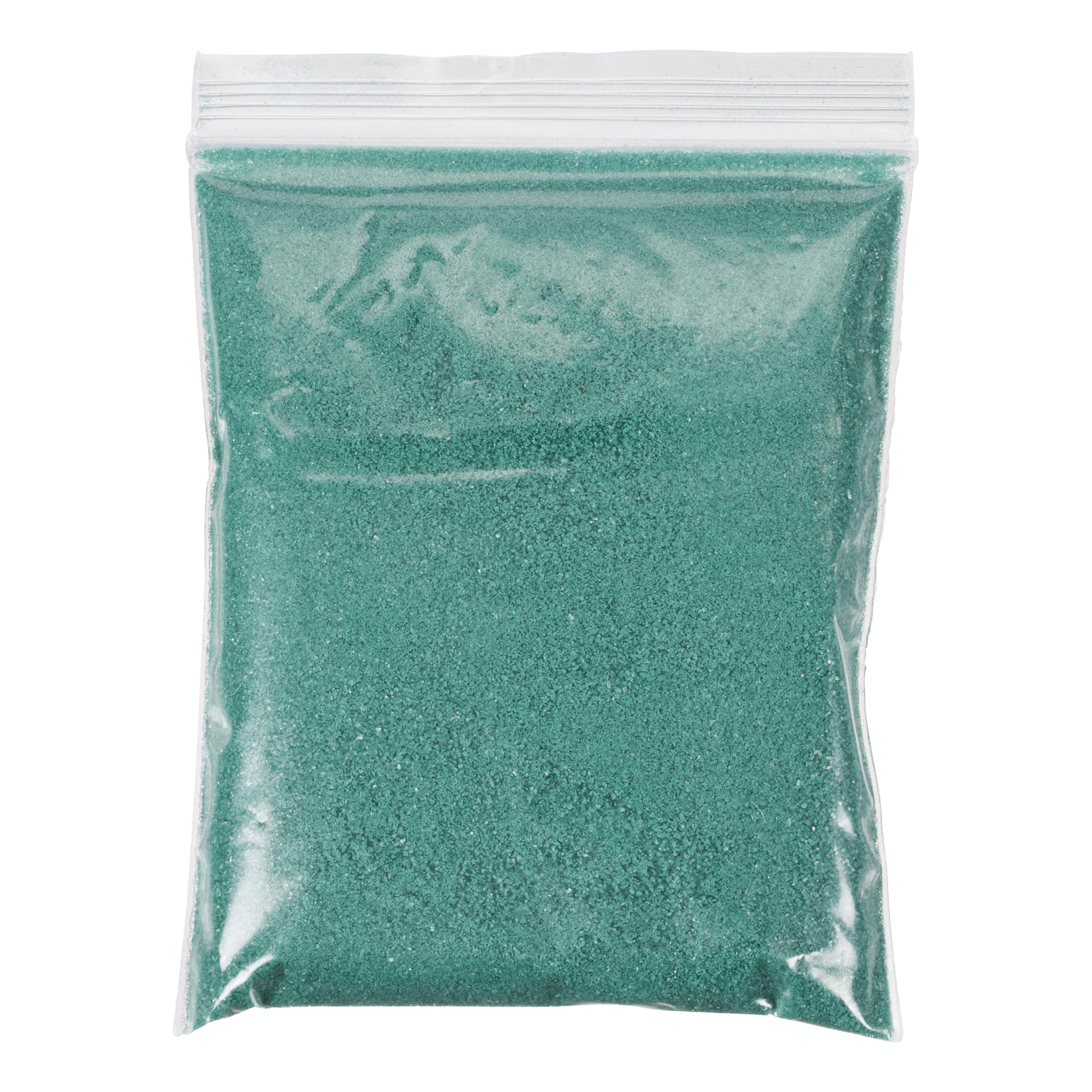 A clear plastic ziplock bag filled with fine, light green Mermaid Sand Art powder by Toysmith, shown against a white background. Note: color selection is not available for this product.