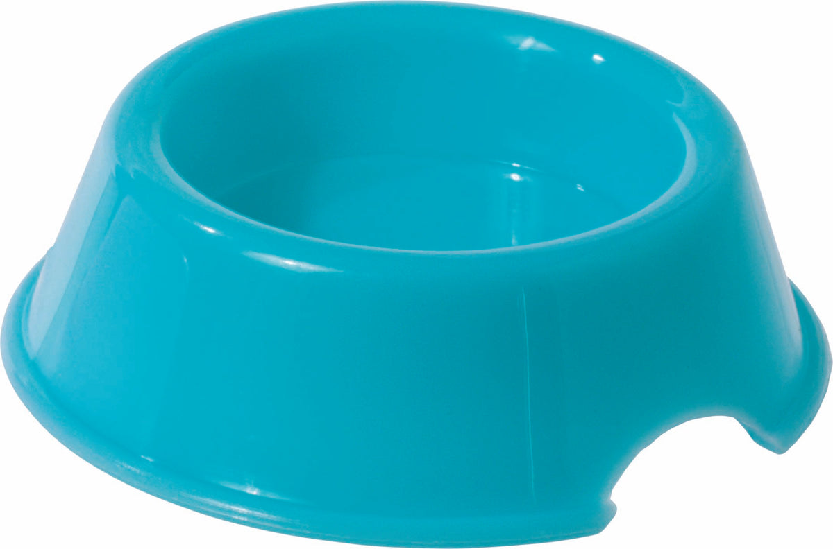 The Farm Fresh Carry-Along Critters by Farm Fresh is a bright blue plastic bowl with a rounded shape and rim cutout, perfect for serving mini pet figurines or displaying collectible toys.
