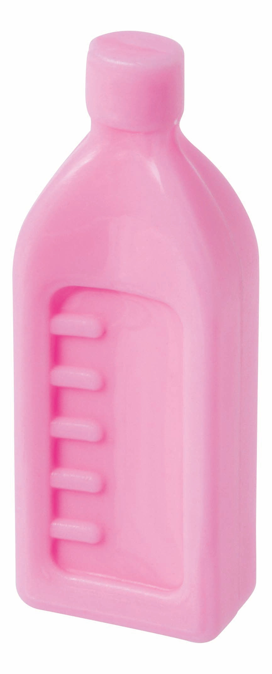 Farm Fresh Carry-Along Critters by Farm Fresh is a pink, rectangular plastic bottle with a rounded cap and embossed side lines, resembling a toy case for mini pet figurines or collectible toys.