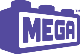 Mega logo on a purple background