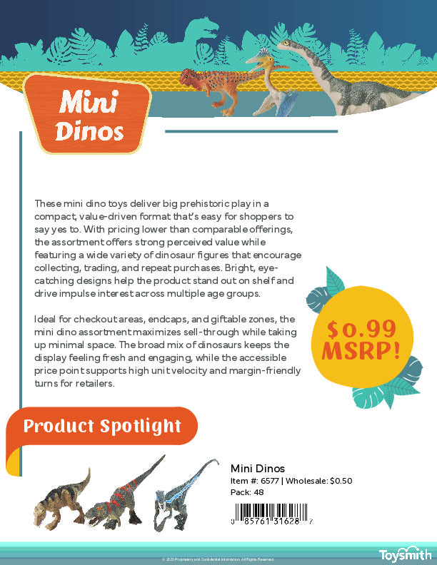 Mini Dinos Sell Sheet