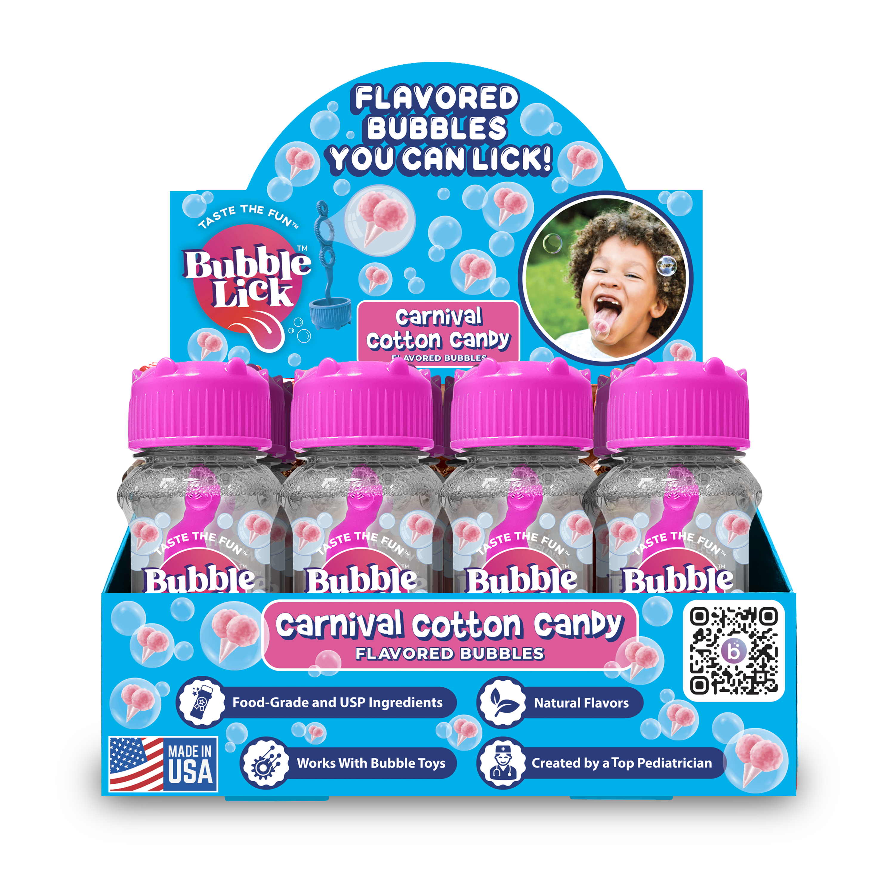 BubbleLick Cotton Candy Flavored Bubbles You Can Lick