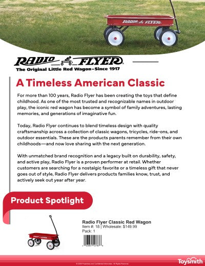 Radio Flyer Sell Sheet