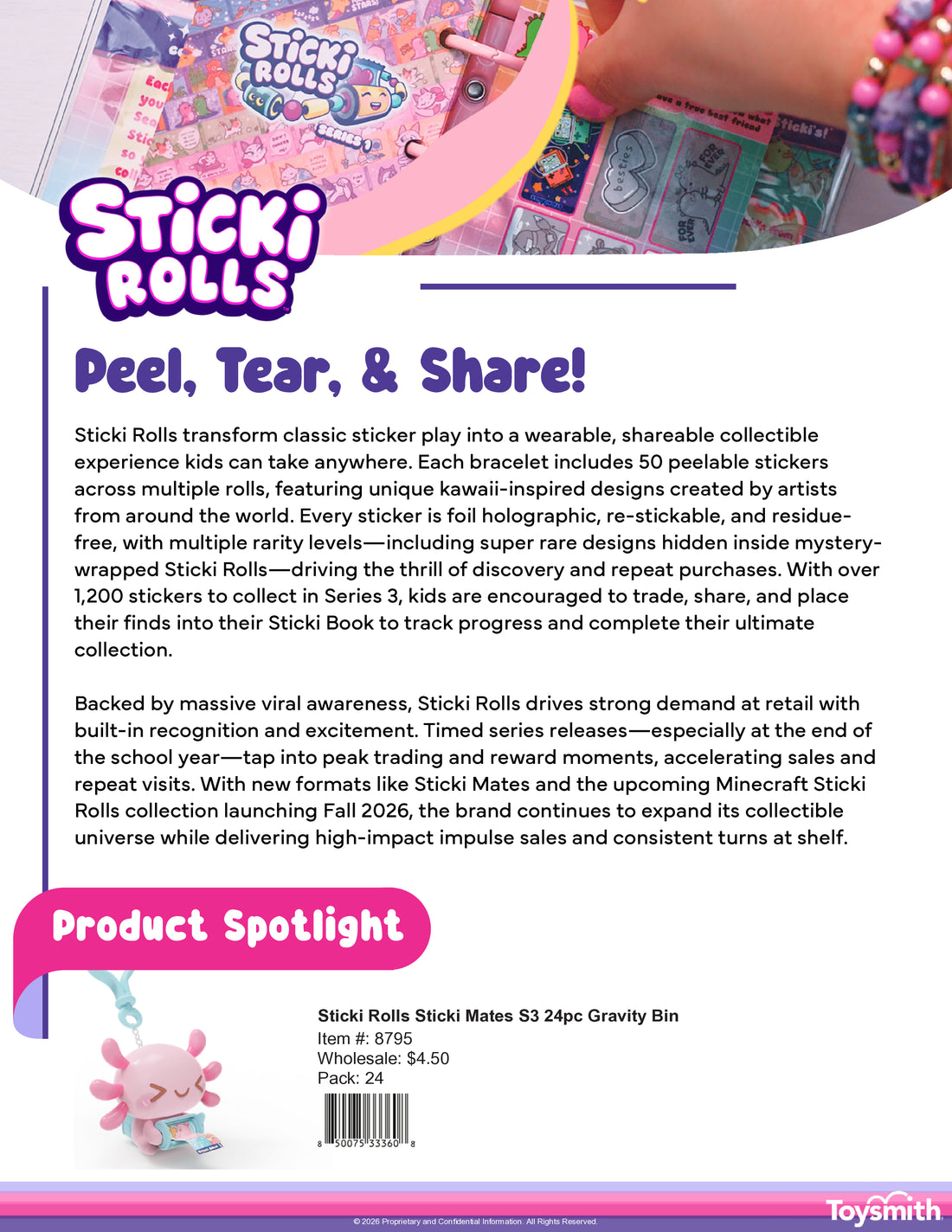 Sticki Rolls Sell Sheet