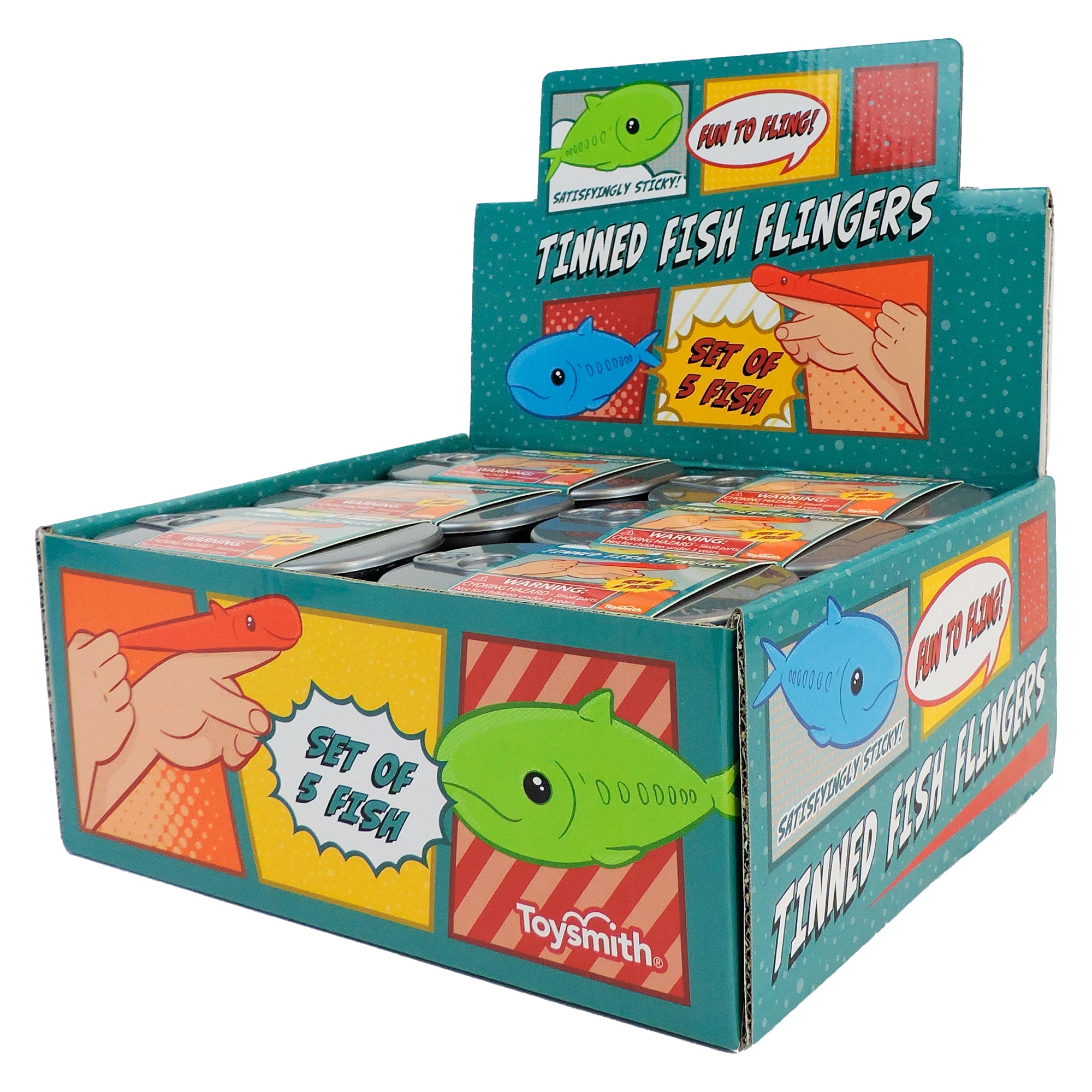 fidgety fish and friends box set Toysmith Tinned Fish Flingers