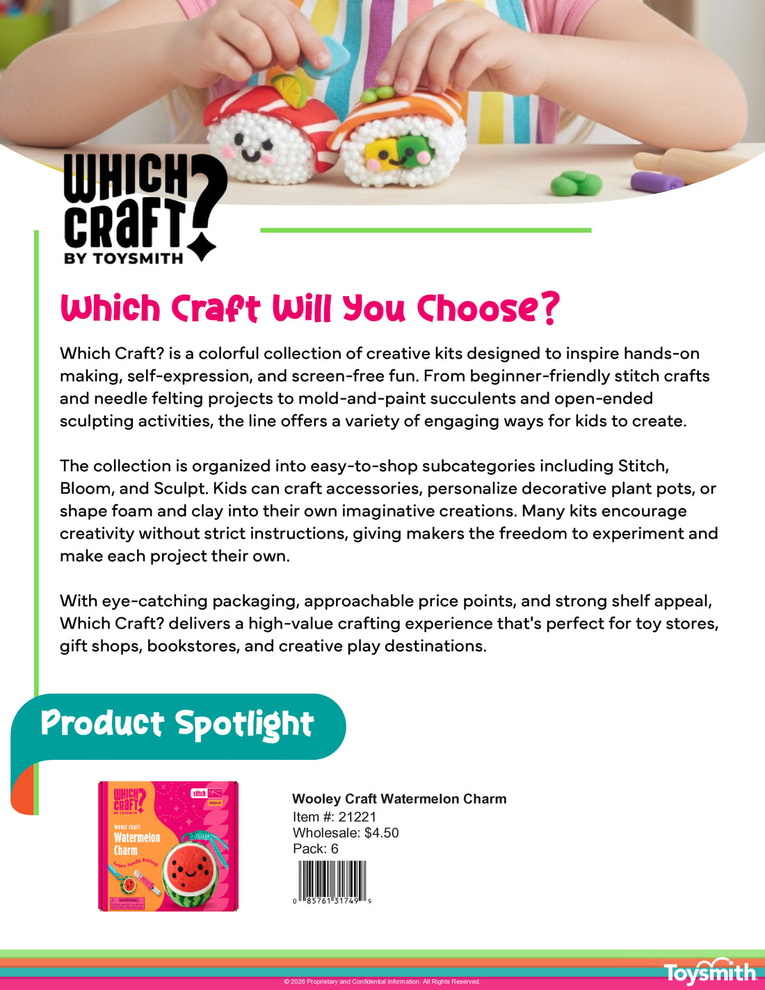 Which Craft Sell Sheet