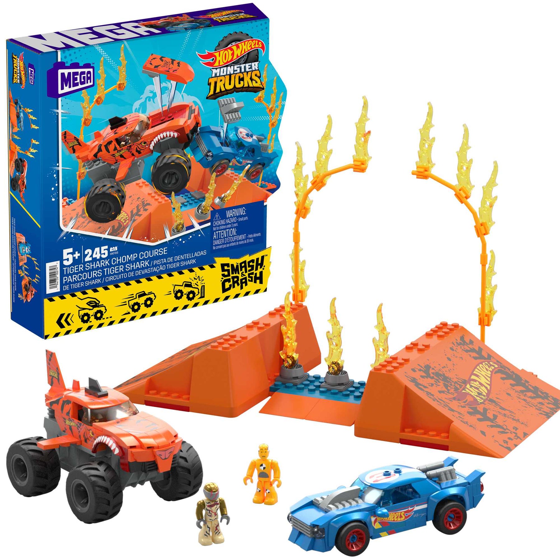 MEGA™ Hot Wheels Smash n Crash Tiger Shark Chomp Course