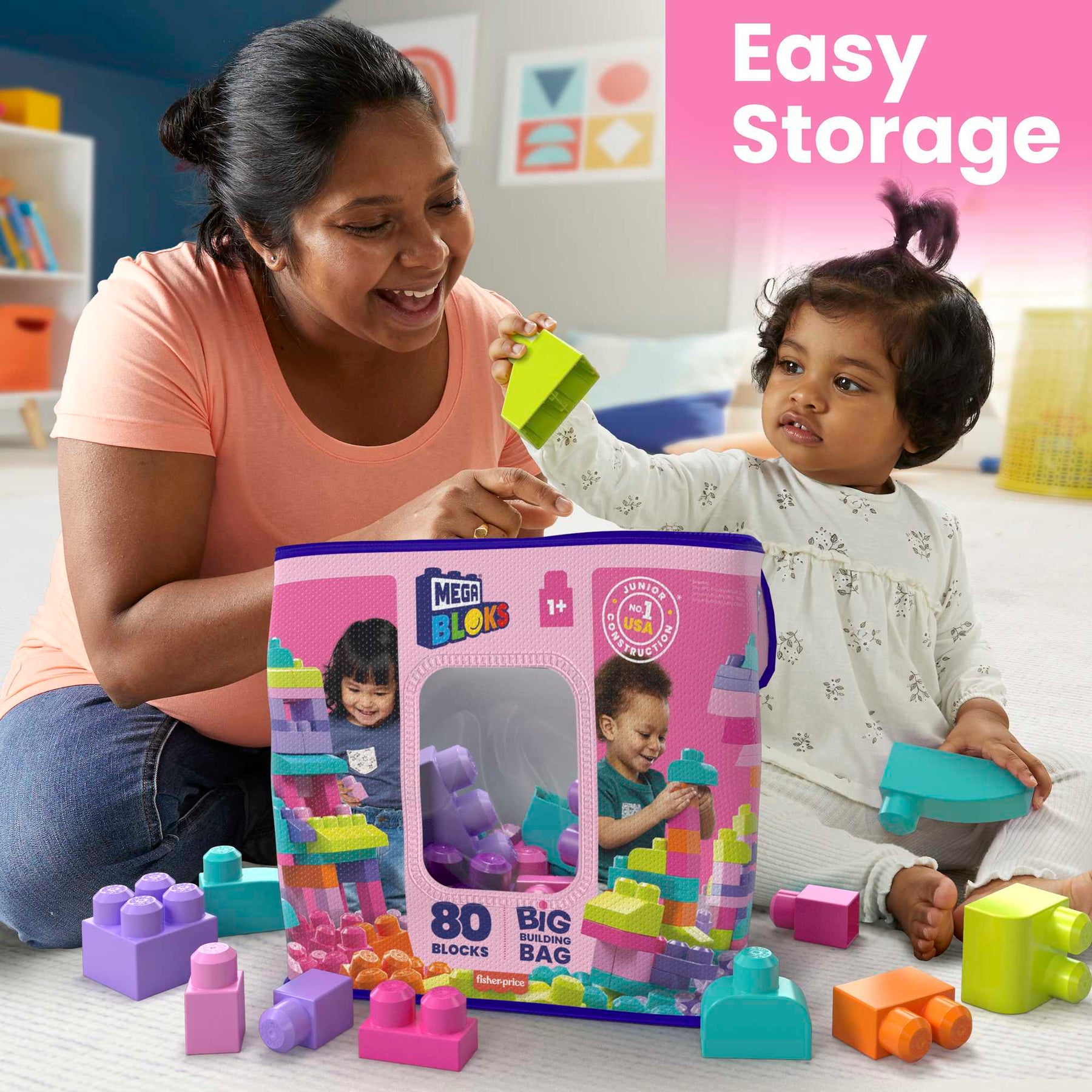 MEGA™ Bloks First Builders Big Building Bag Pink