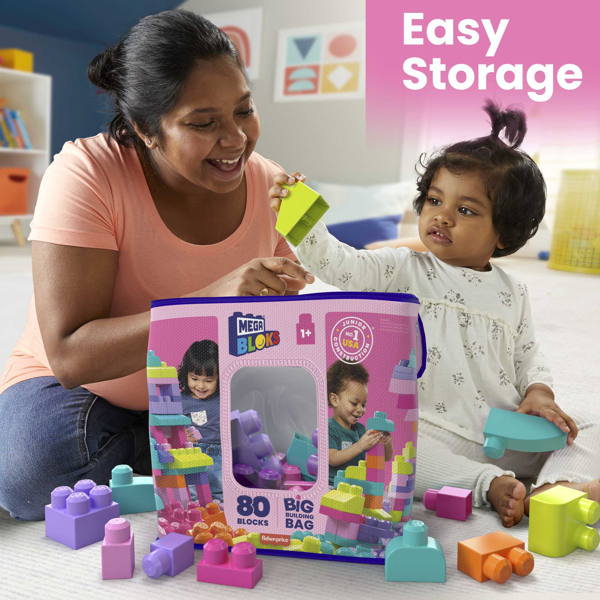 MEGA™ Bloks First Builders Big Building Bag Pink