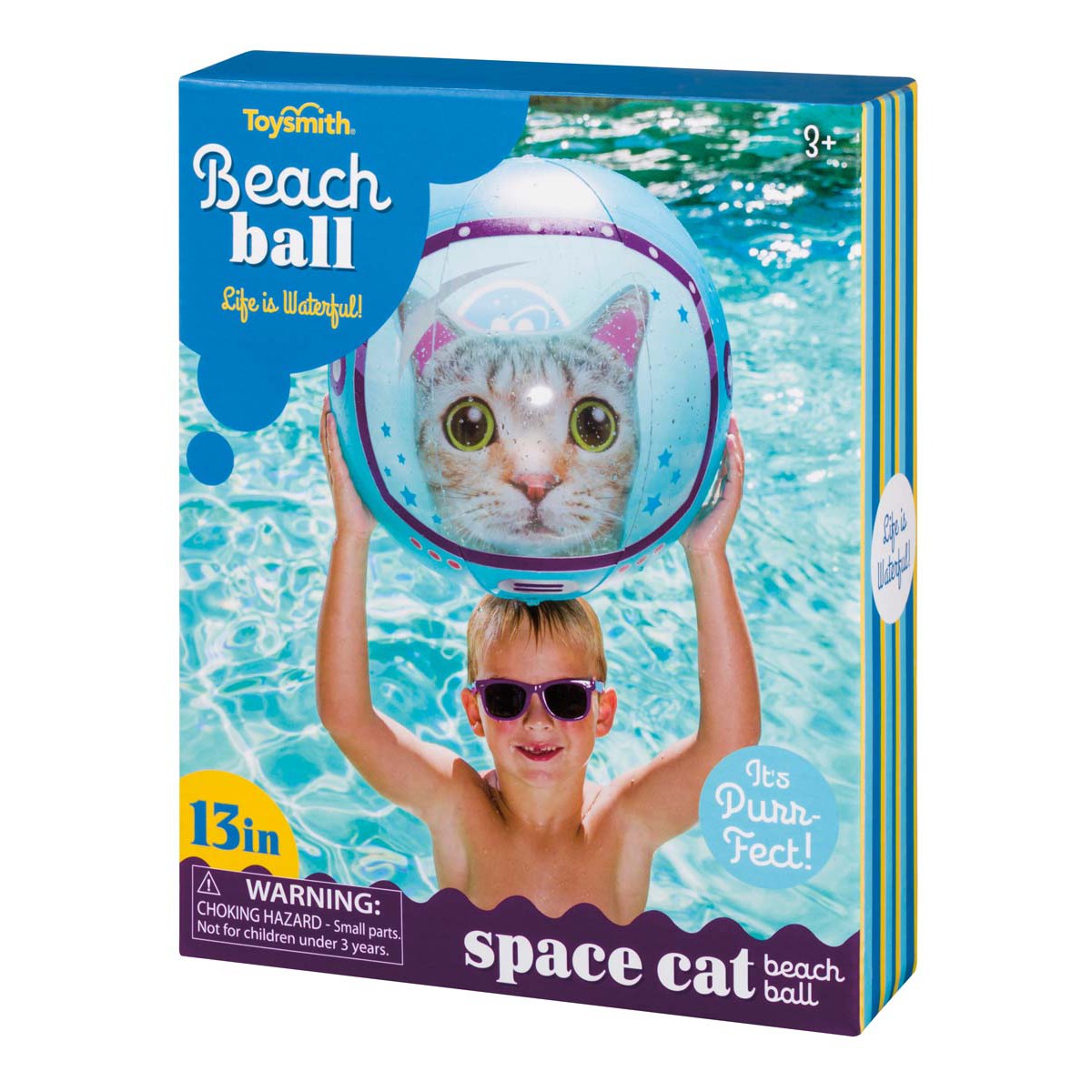 Toysmith Beach Ball Space Cat