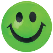 The Toysmith Light Up Happy Ball features a bright green color, classic black smiley face with oval eyes and a wide curved smile—perfect for glowing nighttime play.