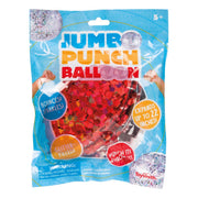 The Toysmith Jumbo Punch Balloon by Toysmith is glitter-filled with red sparkles, bounces, and expands up to 22 inches. Perfect for ages 5+, this fun balloon brings sparkling excitement to playtime.