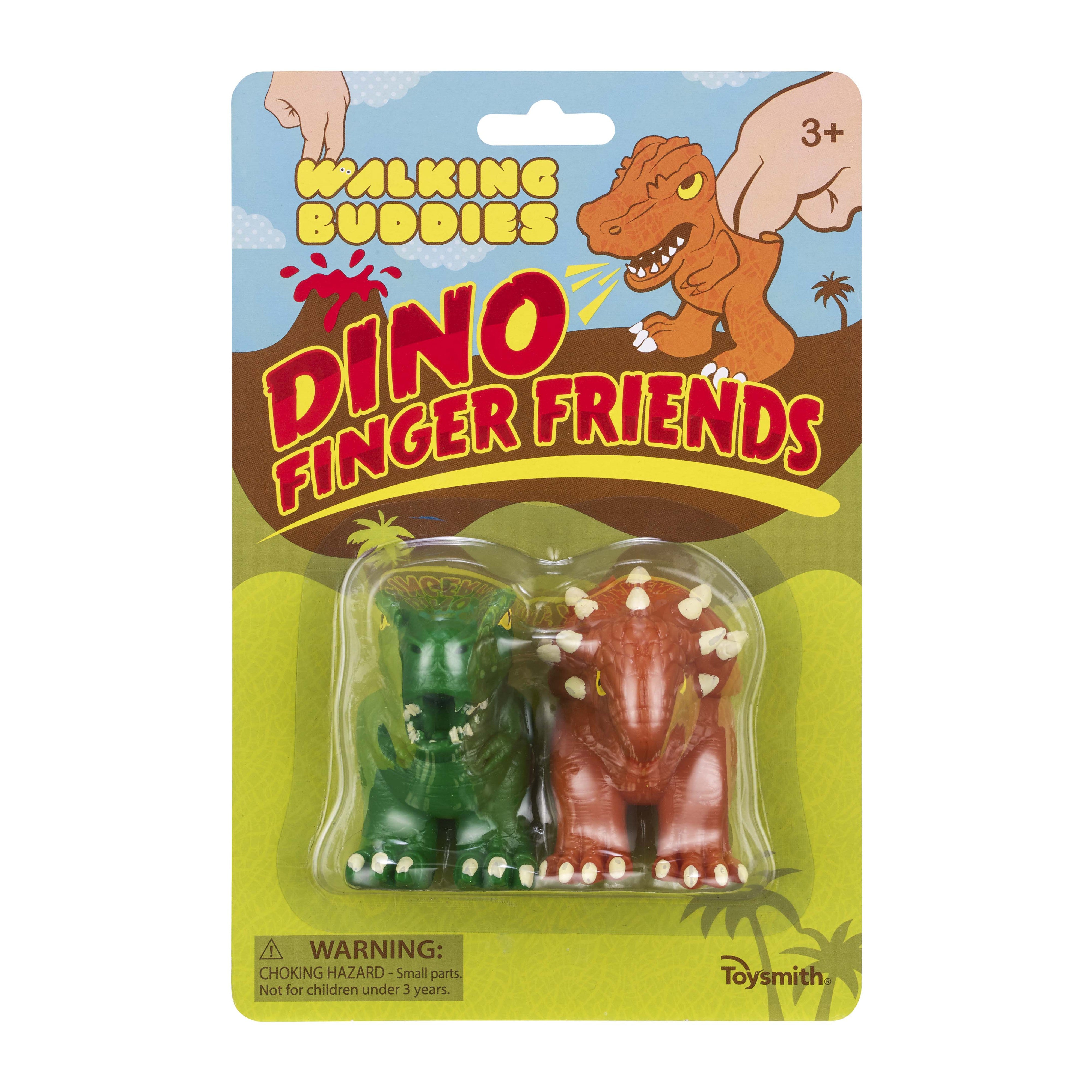 Toysmith 2pc Dinosaur Finger Puppets