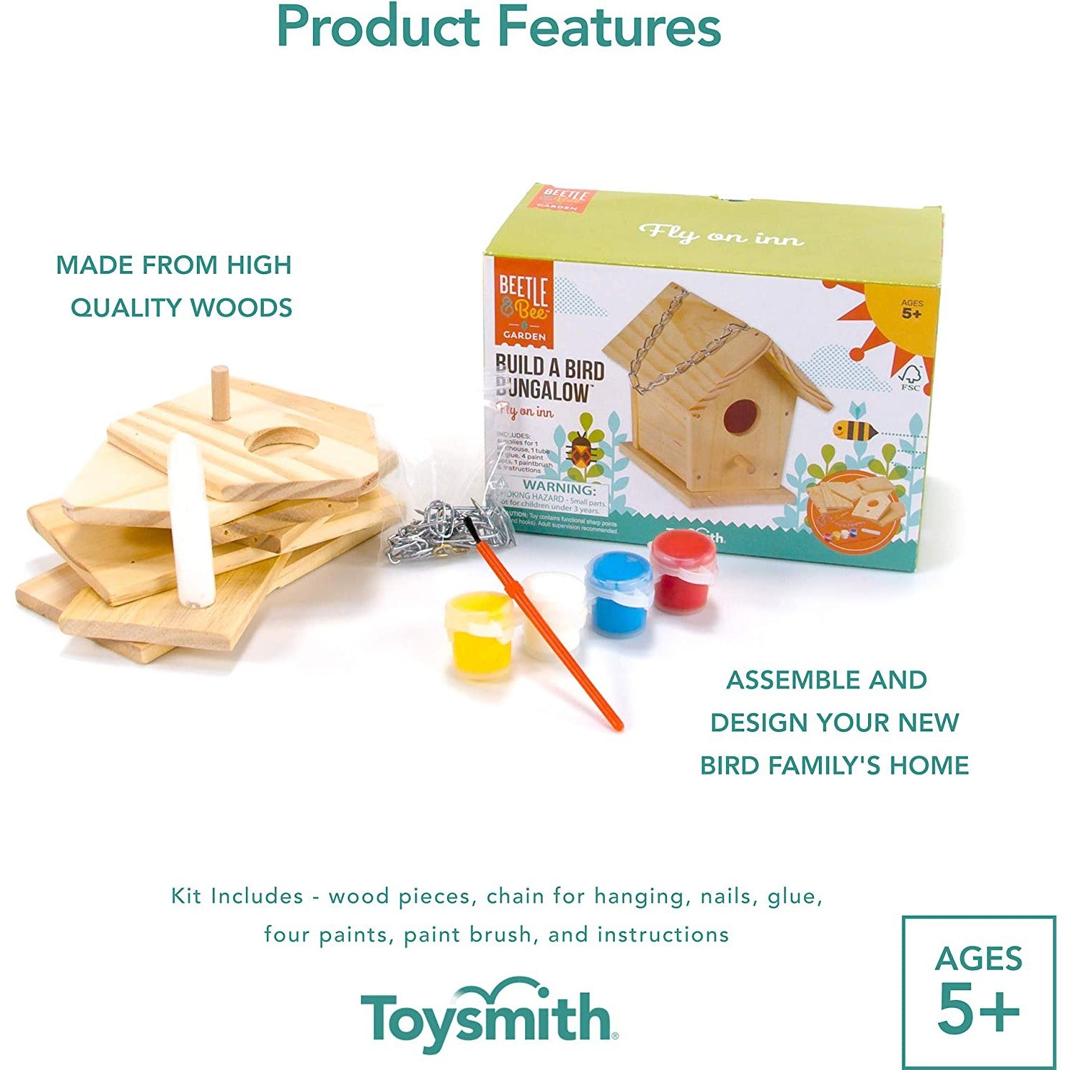 Beetle & Bee Garden Build A Bird Bungalow