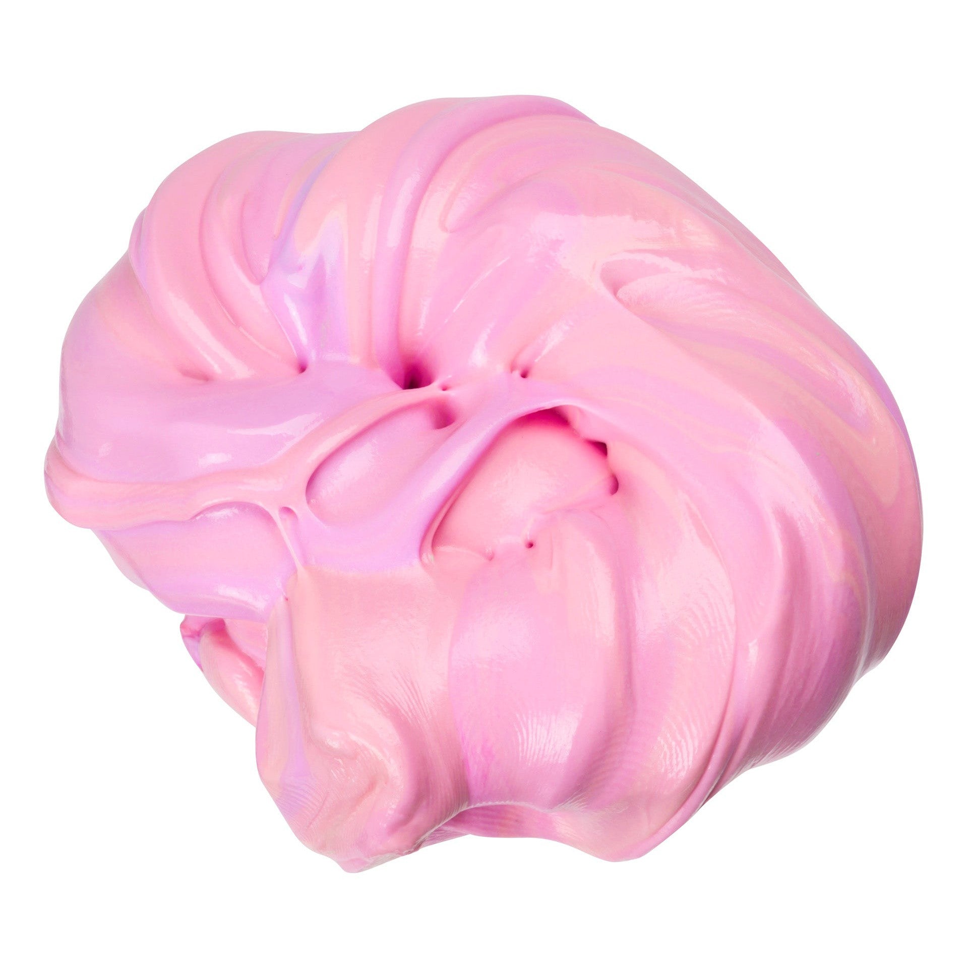 Toysmith Tie Dye Slime by Toysmith features a smooth, glossy swirl with soft, wavy folds and a shiny texture, creating a vibrant sensory experience against a white background.
