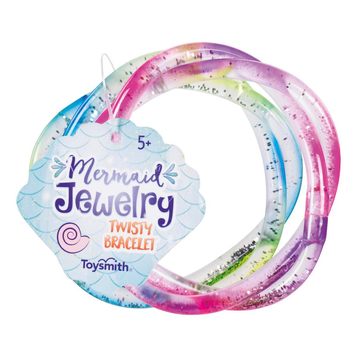 Toysmith Mermaid Twisty Bracelets are three glittery, translucent bracelets that double as fun fidget accessories for kids ages 5 and up.