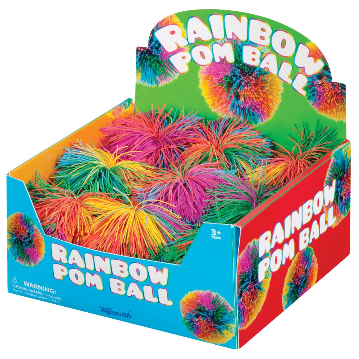 Toysmith Rainbow Pom Ball