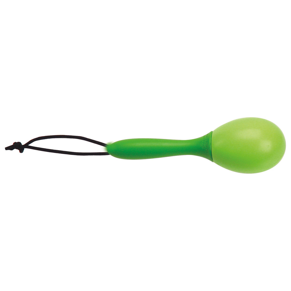 The Toysmith Li'l Cha Cha by Toysmith features a green round head, slender handle, and black cord loop—shown on a white background—making it a fun party favor for any celebration.