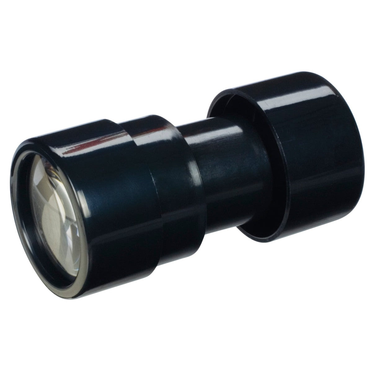 A close-up of the Toysmith Mini Telescopes by Toysmith shows a black cylindrical magnifying loupe with a clear lens, ideal for kids' outdoor discovery or detailed inspection alongside other adventure tools.