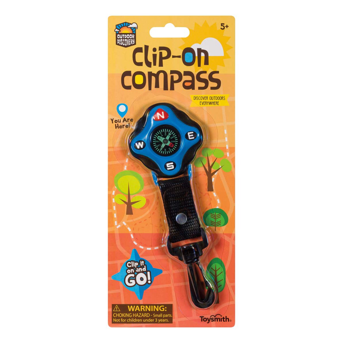 Outdoor Discovery Clip On Compass – Toysmith