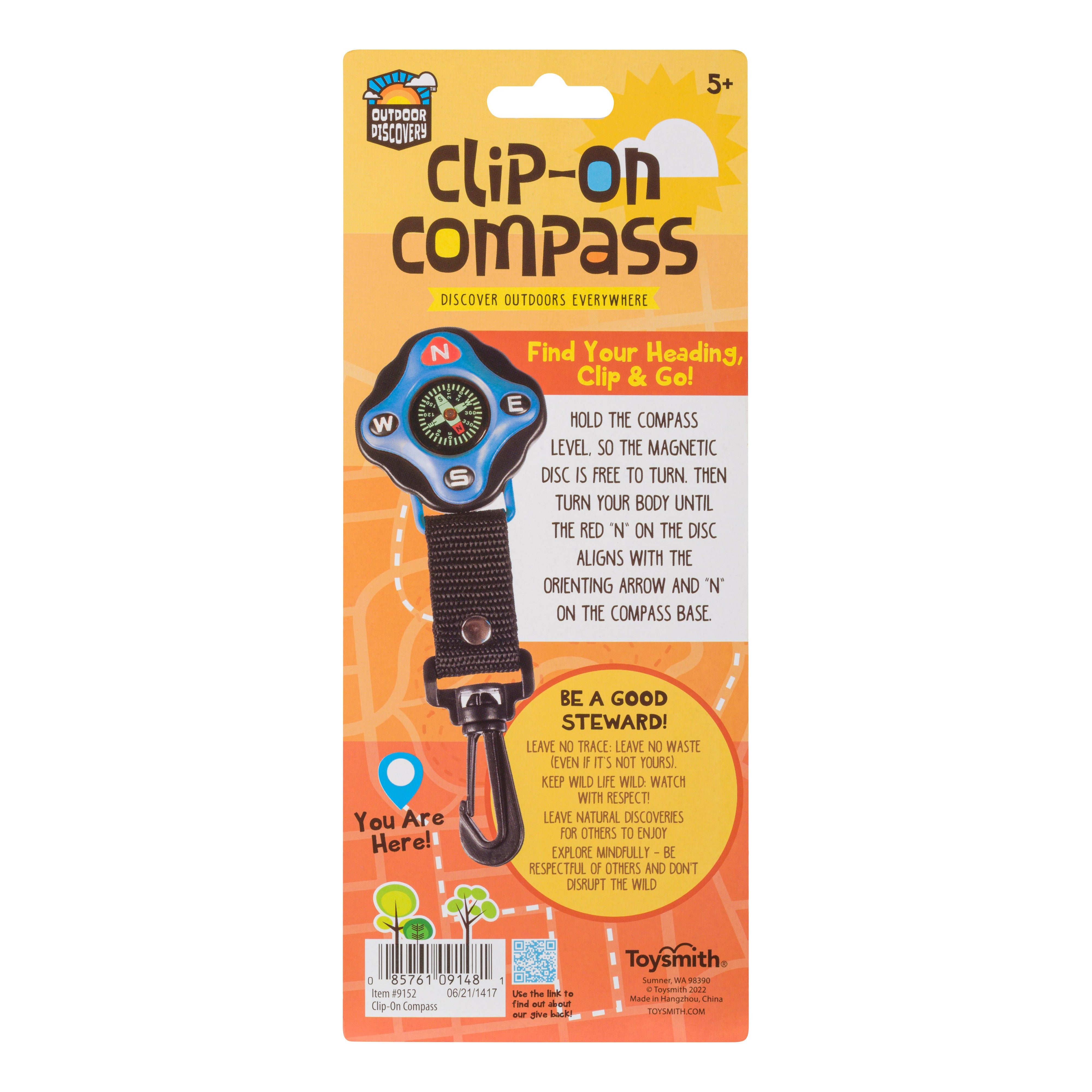 Outdoor Discovery Clip On Compass